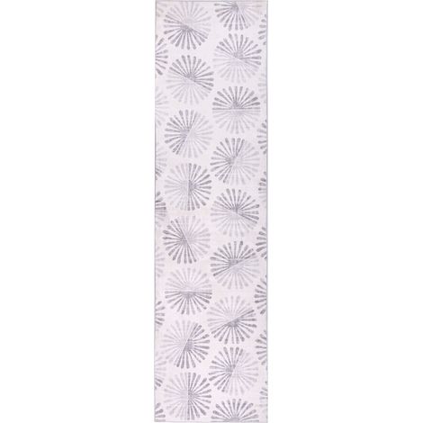 Tappeto passatoia dal motivo astratto Fondo antiscivolo Beige chiaro 80 x 300 cm Catak