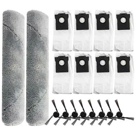 NALOOKAMIC 18 pièces de rechange pour balai balai à chenilles Dreame Mova Z5 / Z5 Pro / Z50 Ultra : brosse latérale et sac à poussière. (1/4)