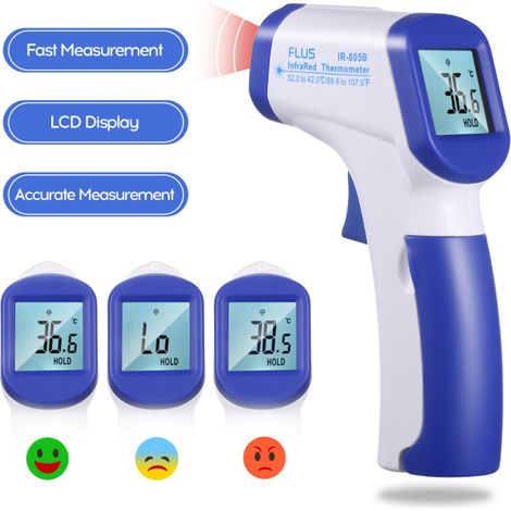 Irovami Thermomètre auriculaire et frontal mini numérique infrarouge, instrument de mesure de température pour bébés, enfants et adultes (1/5)
