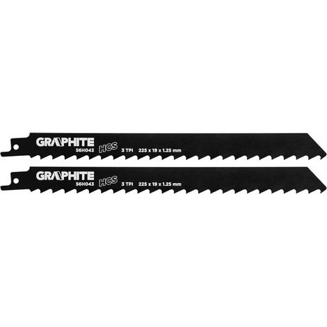 Hoja de sierra graphite 56h043 225 mm 3 dientes por pulgada (1/2)