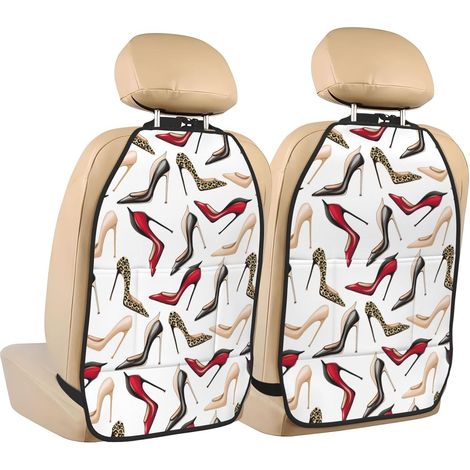 Lot de 2 tapis protection pour siège arrière voiture – Chaussures (1/5)