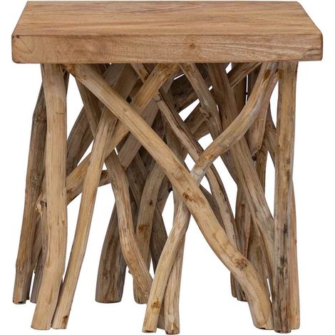 Maison Exclusive - Table basse en rondin 40x40x40 cm bois de récupération mélangé