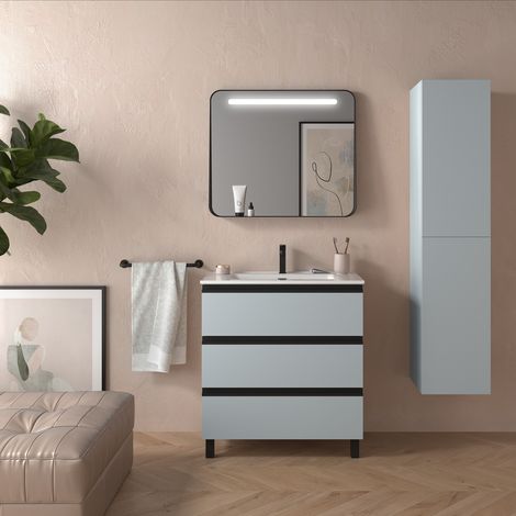 Salgar Schrank SPIRIT 800 3 Metallauszug mit Softeinzug BLUE FOG 797 x 810 x 450 mm (1/3)