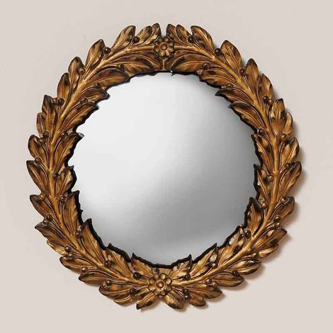Miroir convexe César résine doré 19x19x19cm (1/3)