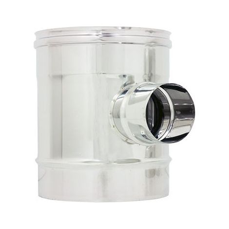Raccordo inox a t braga mf da 140mm codino ridotto m 80mm aisi 304