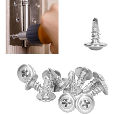 Vis autotaraudeuses à tête ronde en acier inoxydable 410, ensemble de 100 pièces, 4,813 mm. (1/5)