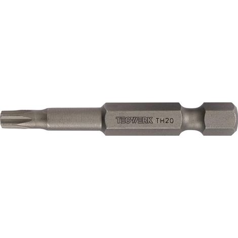 Bit 1/4 pouce T 20 L.50mm avec trou TECWERK (1/3)