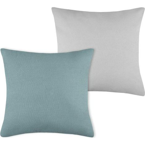 DUO Kissen 50x50 Jade Silber