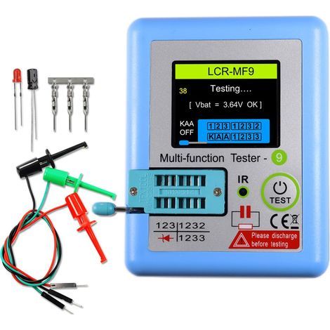MF9 Transistortester, TFT-Transistortester, Dioden-, Transistor-, Widerstandsmessgerät, NPN, PNP, Multimeter (1/5)