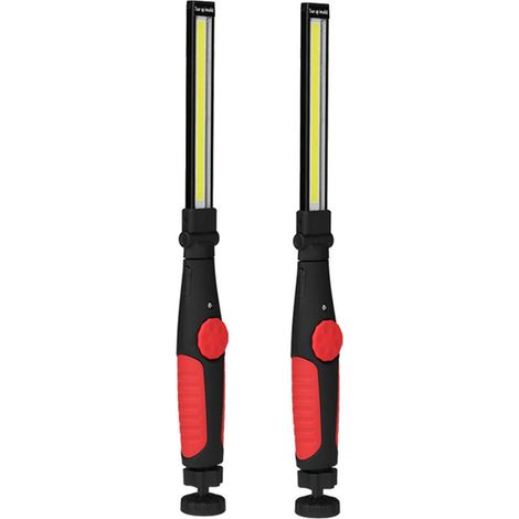 Lampe De Travail - LED COB Rechargeable - Base Magnétique - Pour Atelier Automobile Barbecue Inspection - Lot De 2
