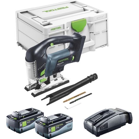 Festool CARVEX PSBC 420 Basic seghetto alternativo a pendolo a batteria 18 V 120 mm brushless + 2x batteria ricaricabile 8,0 Ah + caricatore rapido + Systainer