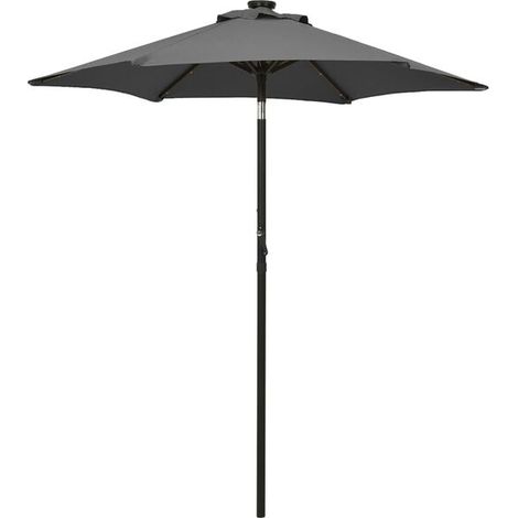 Paravent de jardin avec éclairage LED en aluminium gris anthracite (1/5)