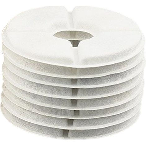 Paquete de 8 filtros de carbón activado, resina de intercambio iónico y algodón de alta densidad para bebederos de gatos y perros. (1/5)