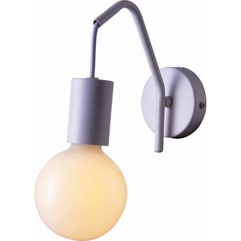 Applique murale Candellux Basso blanche E27 métal loft (1/2)