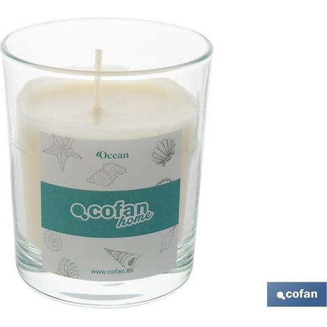 Unità di candela profumata in cera vegetale Ocean da 125 g