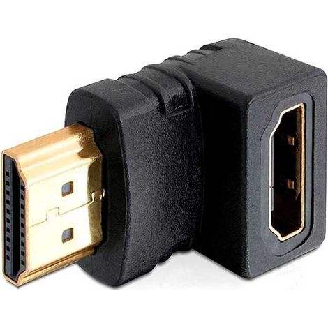 DeLOCK HDMI male  HDMI female 90° down HDMI 1.3 Negro