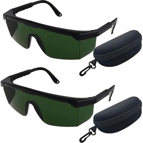 2 Pièce Lunettes de Protection Laser Lunettes pour Laser Lunettes de Sécurité pour Niveau Laser Rotatif et Laser Multiligne Vert Améliorer la Visibilité du Faisceau Vert - Boîte Includes