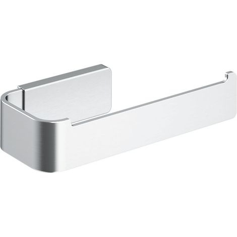 COSMIC NEA Porte-rouleau de Papier Hygiénique Sans Couvercle pour la Salle de Bain de Design Carré. Installation avec Visserie ou Adhésif. Support Métallique de Papier pour WC de Couleur Chromée Mate (1/4)
