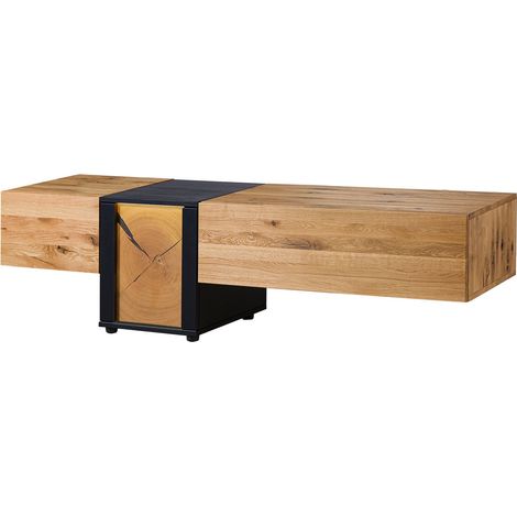 Mobile Tv in legno di quercia selvatica 200x52x52 laccato / oliato naturale KITZBÜHEL 131