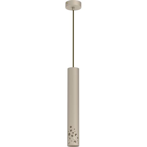 Suspension tube métal crème Tibia Buble GU10 8W Luminex