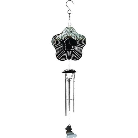 Windspiel für den Außenbereich mit 3D-Windspinner-Hund