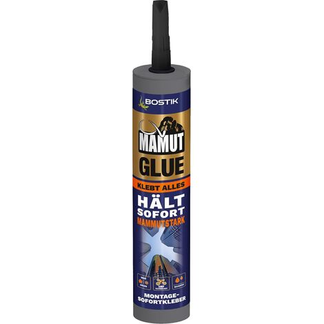 BOSTIK MAMUT GLUE Weiß 450g - Hybrid-Universalklebstoff, Flexibler Montage-Sofortkleber auf Alle Mat