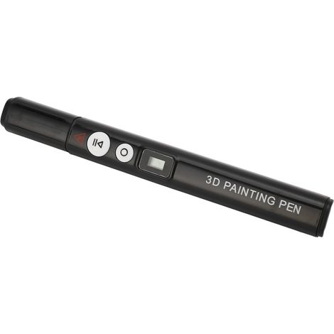 Stylo d'impression 3D intelligent haute température avec écran LCD ergonomique pour PLA et ABS (noir) (1/5)