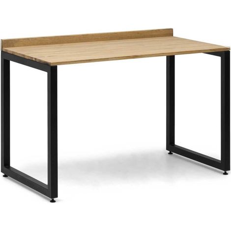 Mesa escritorio NaturalWood negra 118x60x75cm, tablero envejecido en madera maciza de pino 18mm estilo industrial Box Furniture. (1/5)