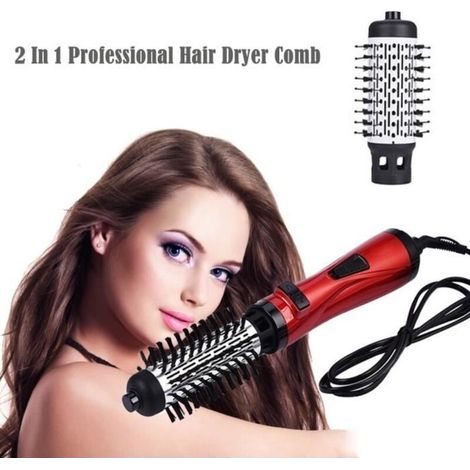 Brosse soufflante rotative tournante à brushing - 1000 Watts - 2 têtes - Air chaud/froid - 2 vitesses (1/4)