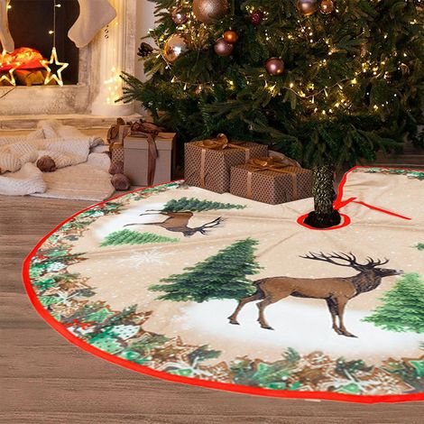 Tapis de Noël et Nouvel An de 84 cm, décorations pour sapin de Noël (1/4)