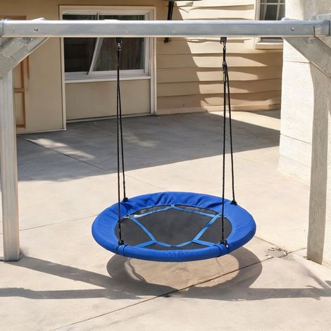Portique de balançoire en acier Oxfordstoff 110 x 110 x 170 cm (1/5)