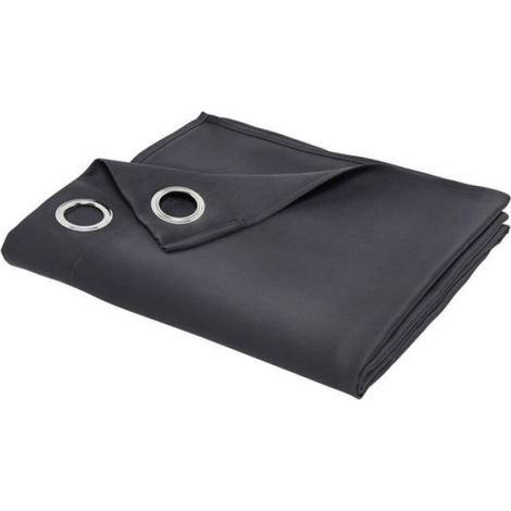 Rideau Isolant Thermique Essential Uni - 140 x 240 cm - Fusain (1/2)