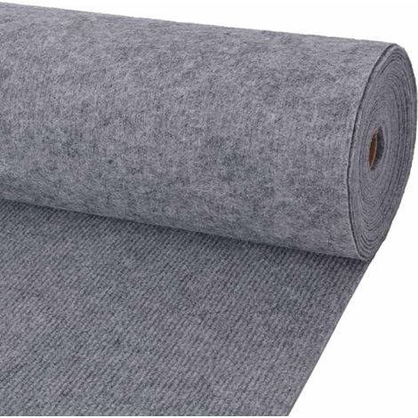 Carpet Grey 1.2 x 10 m Polyester vidaXL
