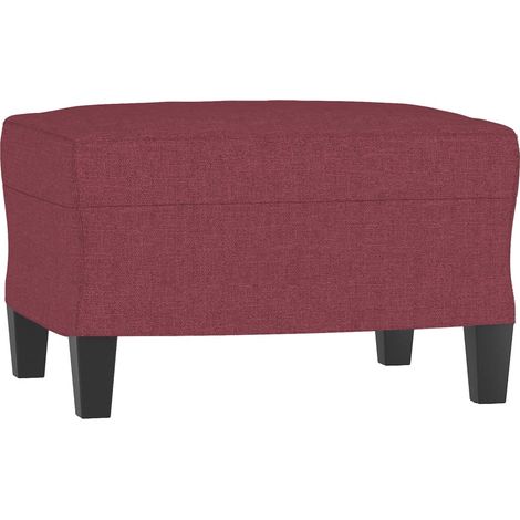 Sgabello poggiapiedi fine letto 60 x 50 x 41 cm tessuto rosso DEC030582