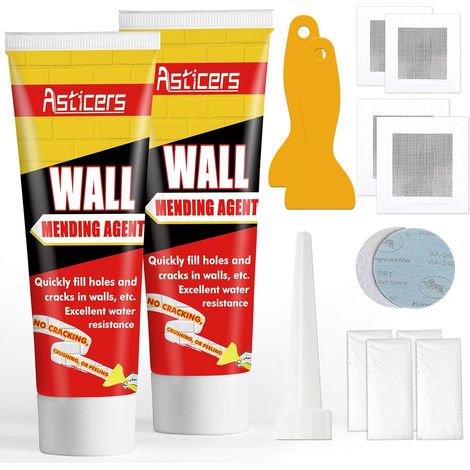 Ready to Use Filler - White Wall Filler - Fixed without Wall Trace - Effectively Repairs Scratches, Holes, Cracks and Graffiti on Walls (1/5)