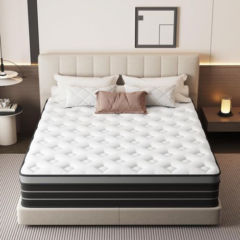 Mattress 63 x 200 cm, box spring bed, H3 hardness, suitable for children and adults, 7-zone ergonomic mattress, height 20 cm (1/5)