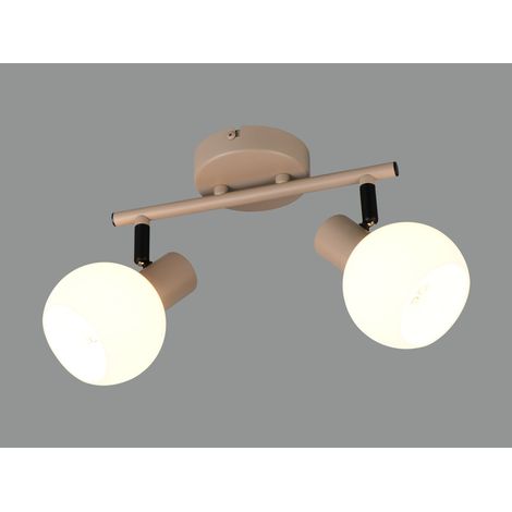Plafonnier REALITY 2 lampes Boba R86372043, E14, sans lampe, IP20, beige (1/5)
