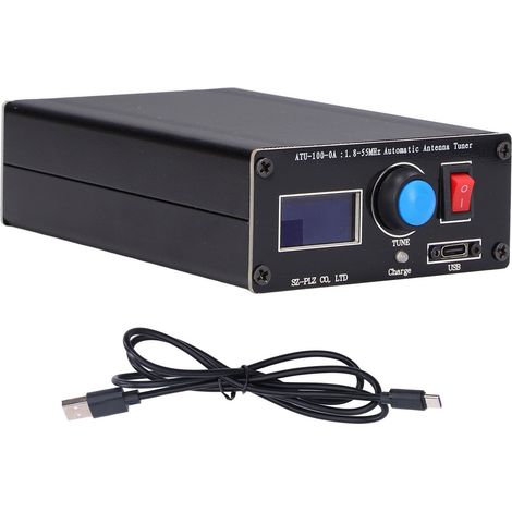 Mini tuner d'antenne automatique avec écran de 0,96 pouce, chargement USB, tuner radio 1,8-55 MHz, ATU-100 (1/5)