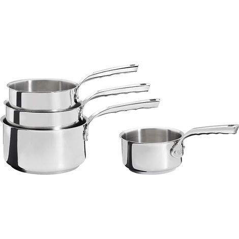 Lot de 4 casseroles inox 14,16,18 et 20 cm - De Buyer - 3410.04