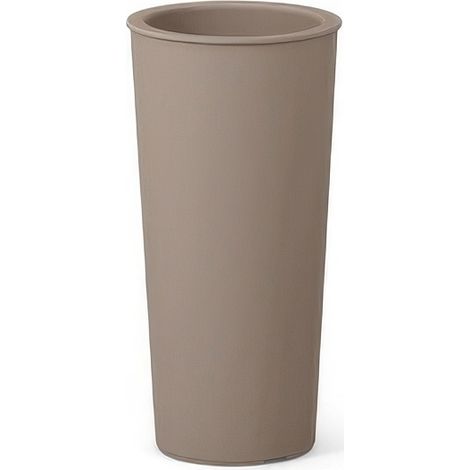 Cachepot Saturno Diam. 40 cm Altezza 85 cm 19 L in Polipropilene Avana con Doppio Fondo Veca
