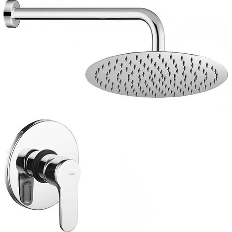 Set doccia incasso tondo Paco con soffione 20 cm cromato (1/5)