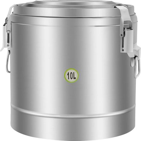 Cubo de sopa isotérmico, capacidad de 20 L, fabricado en acero inoxidable duradero, 10 L (1/2)