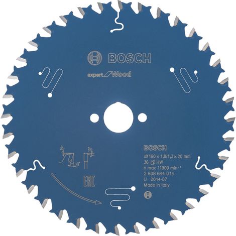 Bosch Kreissägeblatt Expert for Wood 160 x 20 x 1,8 mm, 36