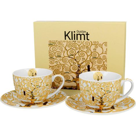 Set mit 2 Klimt Ecru Baum der Tassen