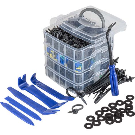 Satz Kfz-Clips, Stifte und Abzieher, 1211-teilig, amio-04746 (1/5)