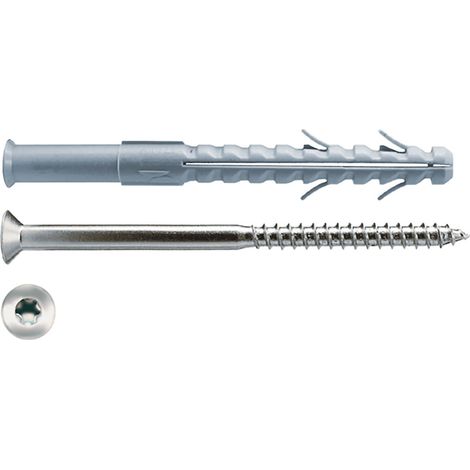 TASSELLO NYLON 'LATER CORNICE' C10A 100 LUVT 10 x 100 - vite Torx T40 7 x 105- 40 pezzi  - G&B