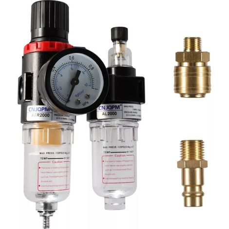 Regulateur De Pression - Filtre Séparateur D Eau Et D Huile - Pour Outils Pneumatiques - 0 5 À 8 5 Bar - Filetage Femelle 1 4 Pouces - Unité De Maintenance (1/5)