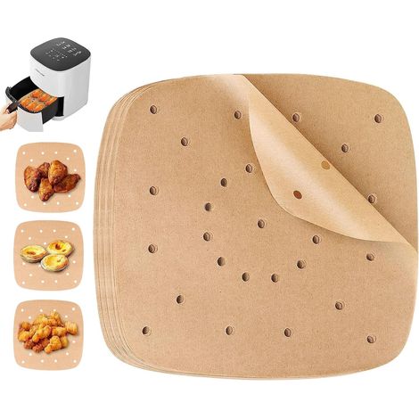 200 Papier Sulfurisé,Perforé,Antiadhésive,Friteuse,Cuisson (1/5)