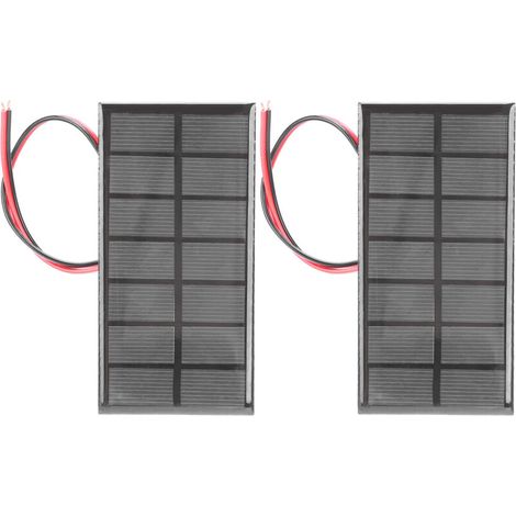 2 pièces DC3.5V 250mA Mini panneaux solaires époxy bricolage chargeur de cellules en polysilicium avec câble de 30 cm (1/5)