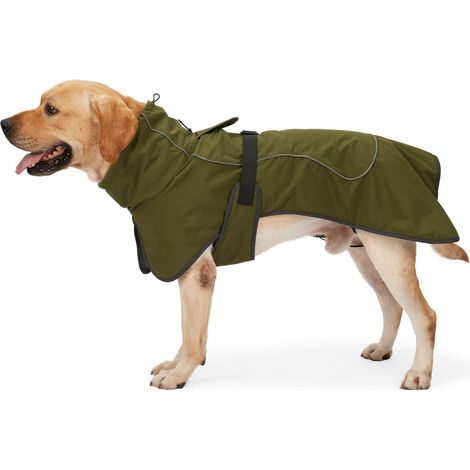 Veste Imperméable et Chaud pour Chien, Doublure Polaire Douce & Éléments Réfléchissants, Protection Contre le Froid pour Randonnée, Camping et Usage Quotidien-M (1/5)